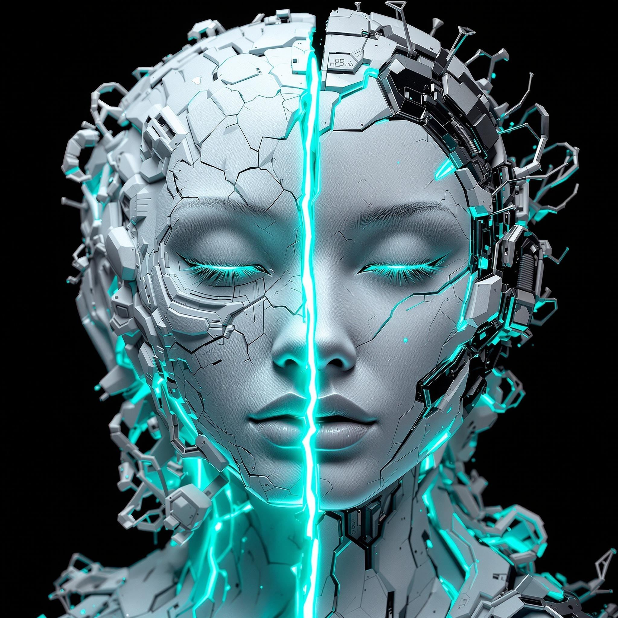 Cybernetic AI Sculpture